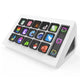 Key-like device with app icons on a white background