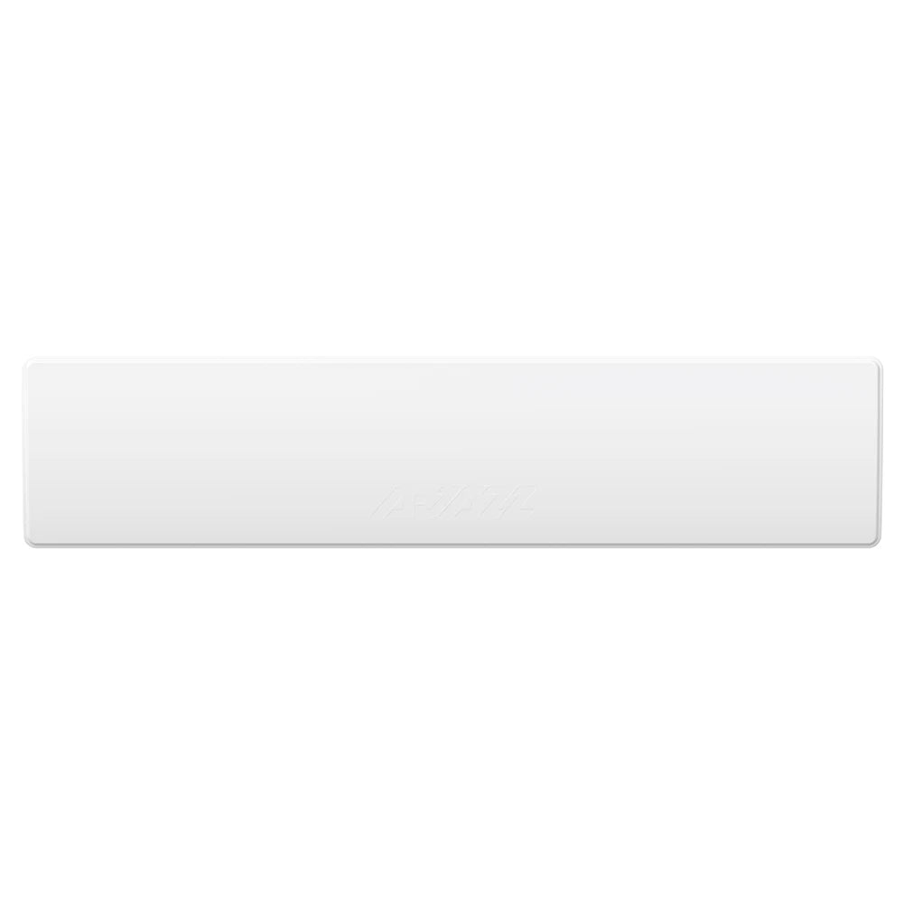Rectangular white tile on a white background