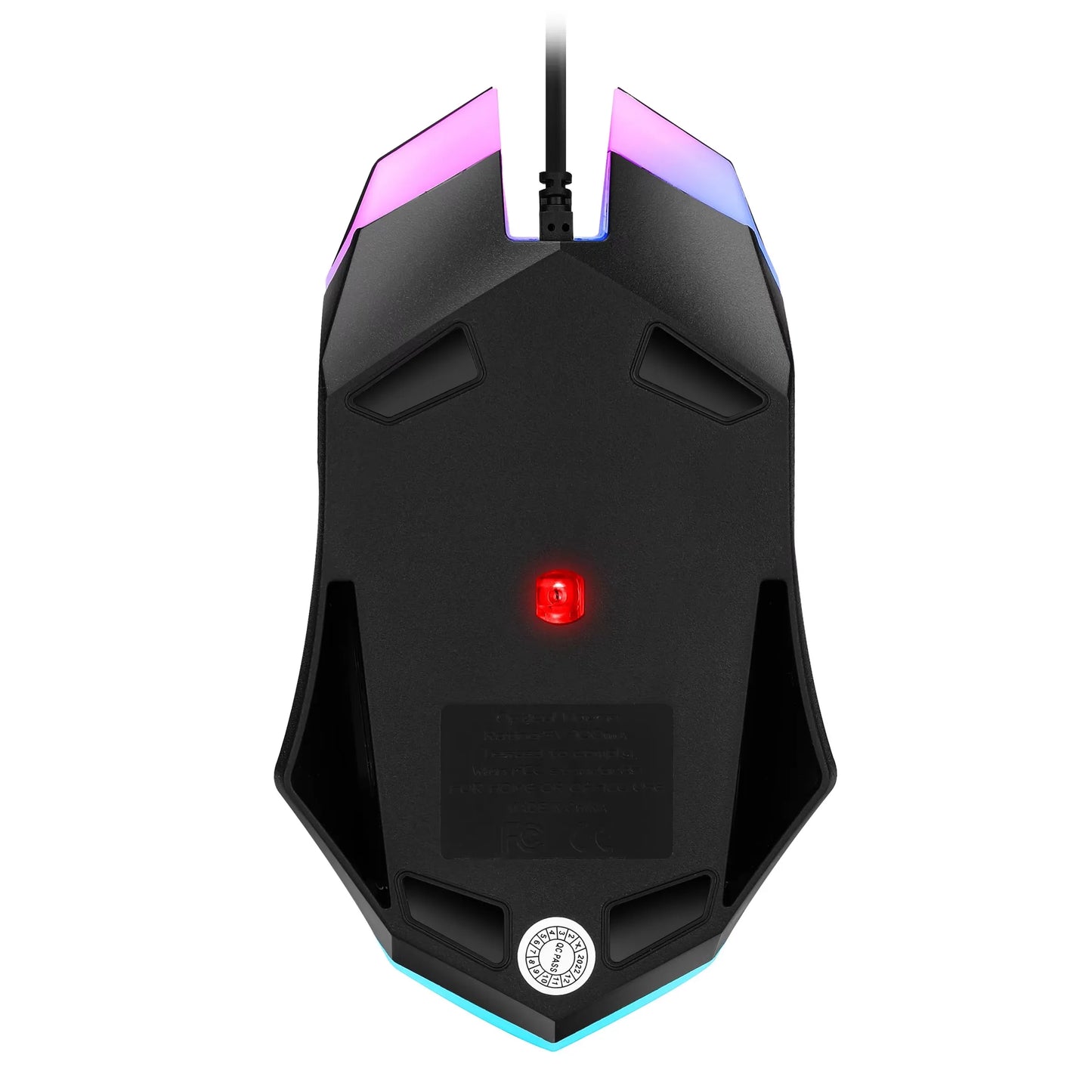 Gaming mouse with RGB lighting on a white background