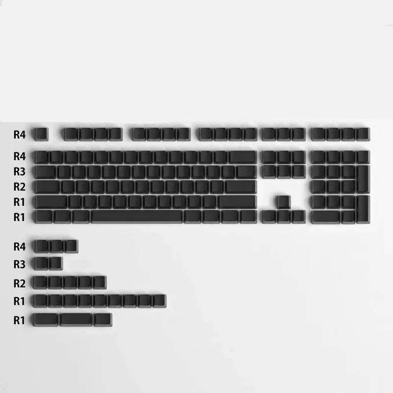 Keyboard keycaps displayed on a gray background with text