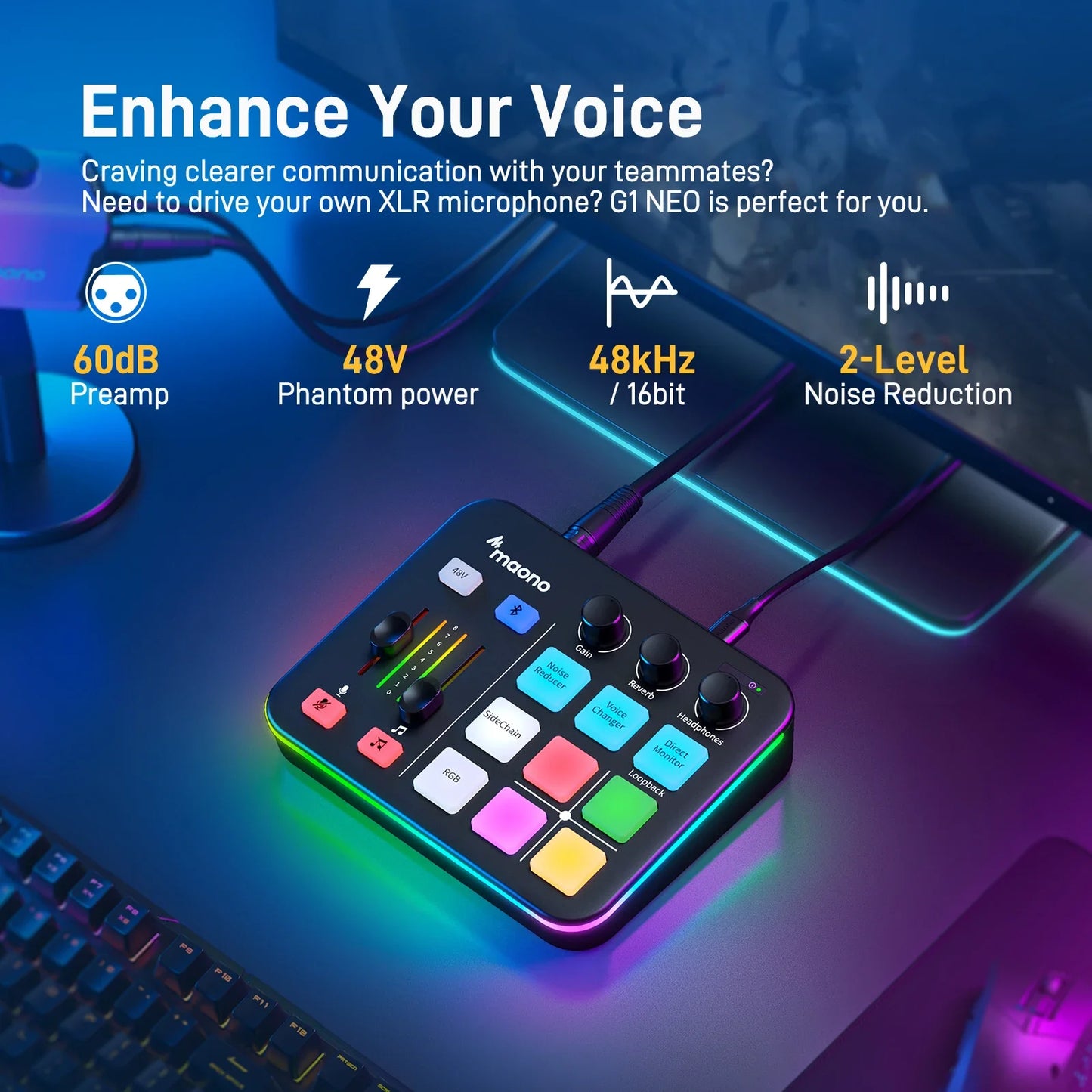 Maono G1 Neo Audio Interface - RGB Nest