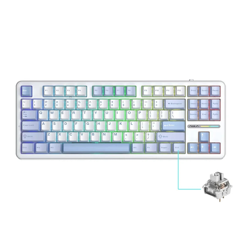 AULA F87 Pro Tri-Mode Mechanical Keyboard - RGB Nest