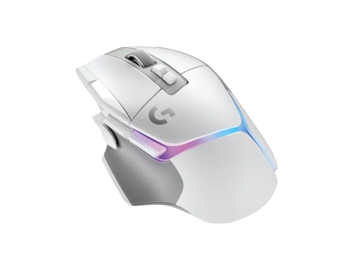 Gaming mouse with RGB lighting on a white background