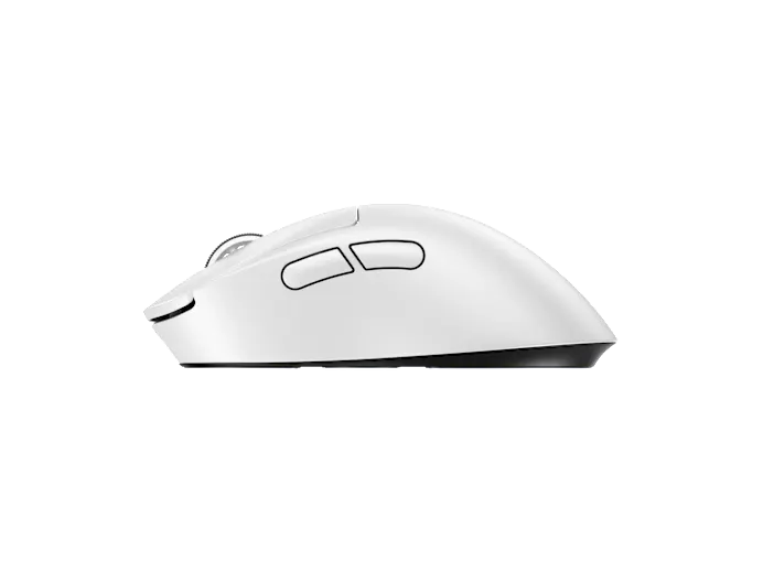 White computer mouse on a white background