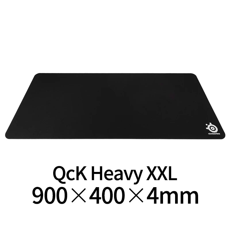 Black mouse pad with SteelSeries logo on a white background