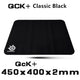 Black gaming mouse pad with SteelSeries logo on a white background