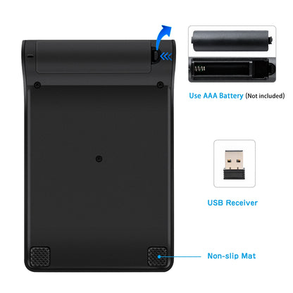 Black electronic device with labeled components on a white background