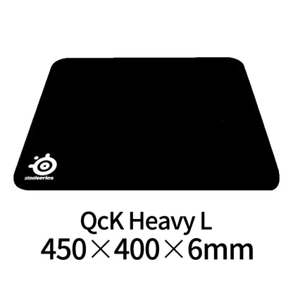 Black gaming mouse pad with SteelSeries logo on a white background