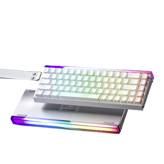 Aula Hero 68HE magnetic switch keyboard with RGB lighting on a dark background