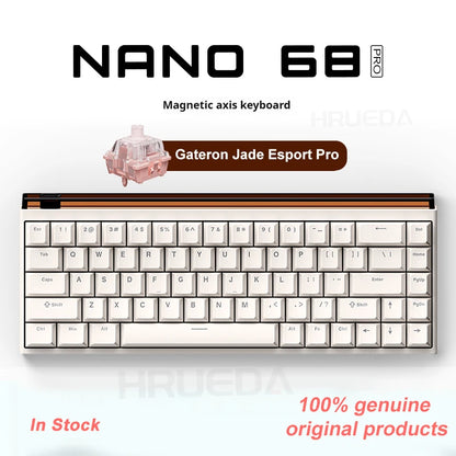 Gateron Jade Esport Pro keyboard with 'NANO 68' branding on a white background