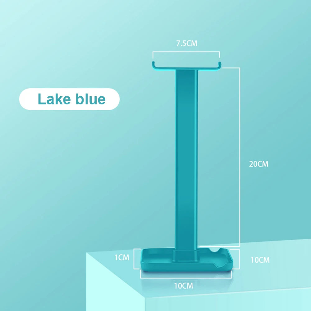 Lake blue stand with measurements on a light blue background