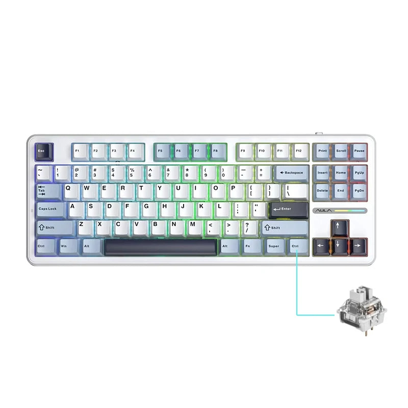 AULA F87 Pro Tri-Mode Mechanical Keyboard - RGB Nest