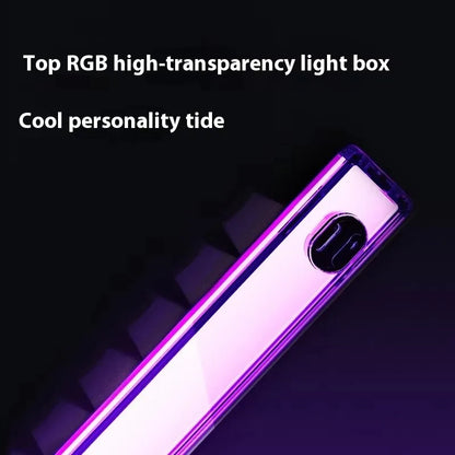 Phone case with RGB lighting on a black background