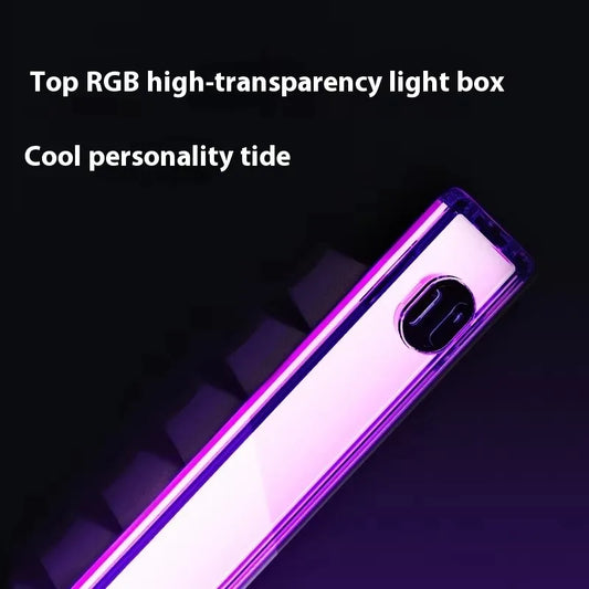 Phone case with RGB lighting on a black background
