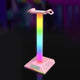 Colorful LED desk lamp with gradient light effect on a dark background