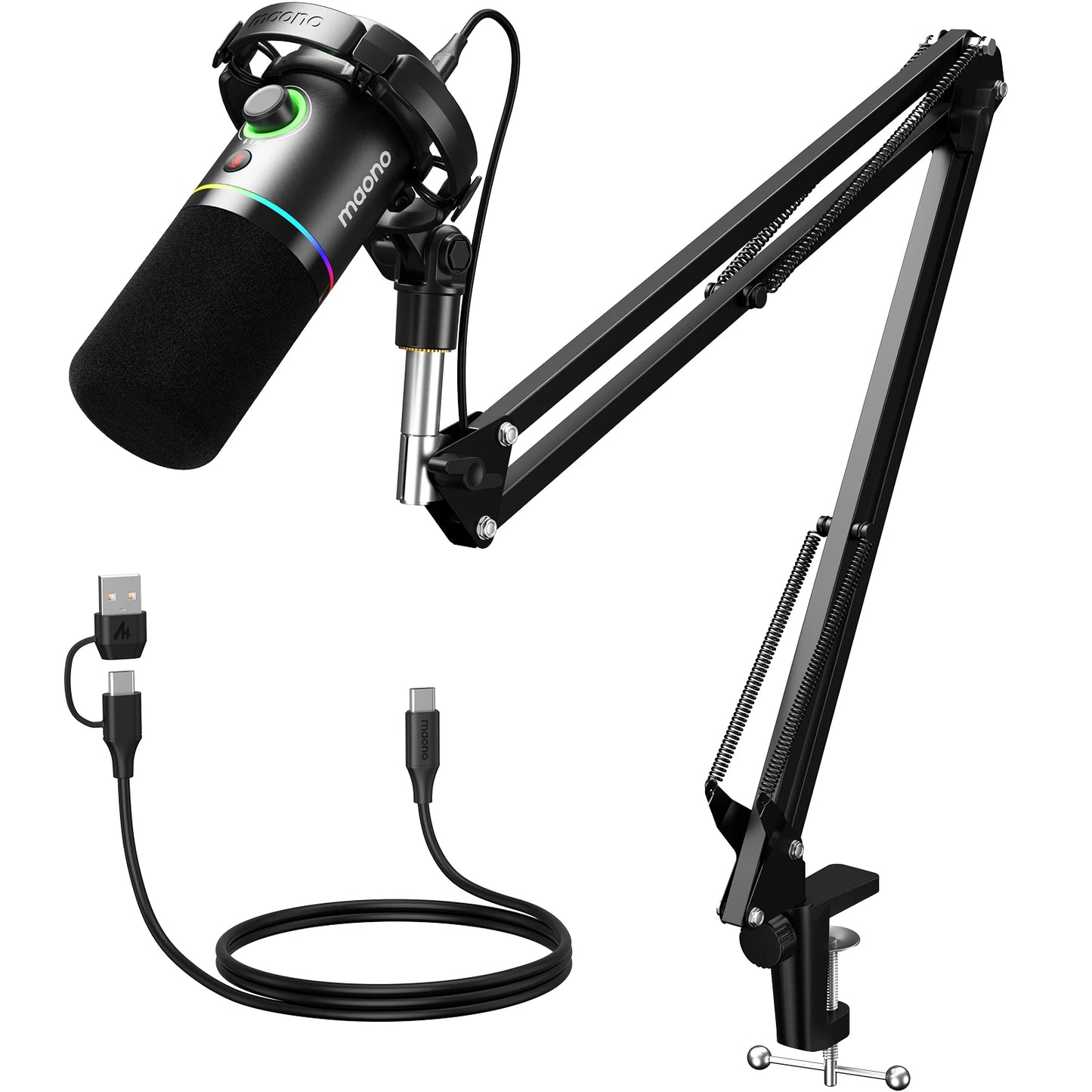 Maono PD200XS Dynamic Mic Dual-Mode Podcast Mic - RGB Nest