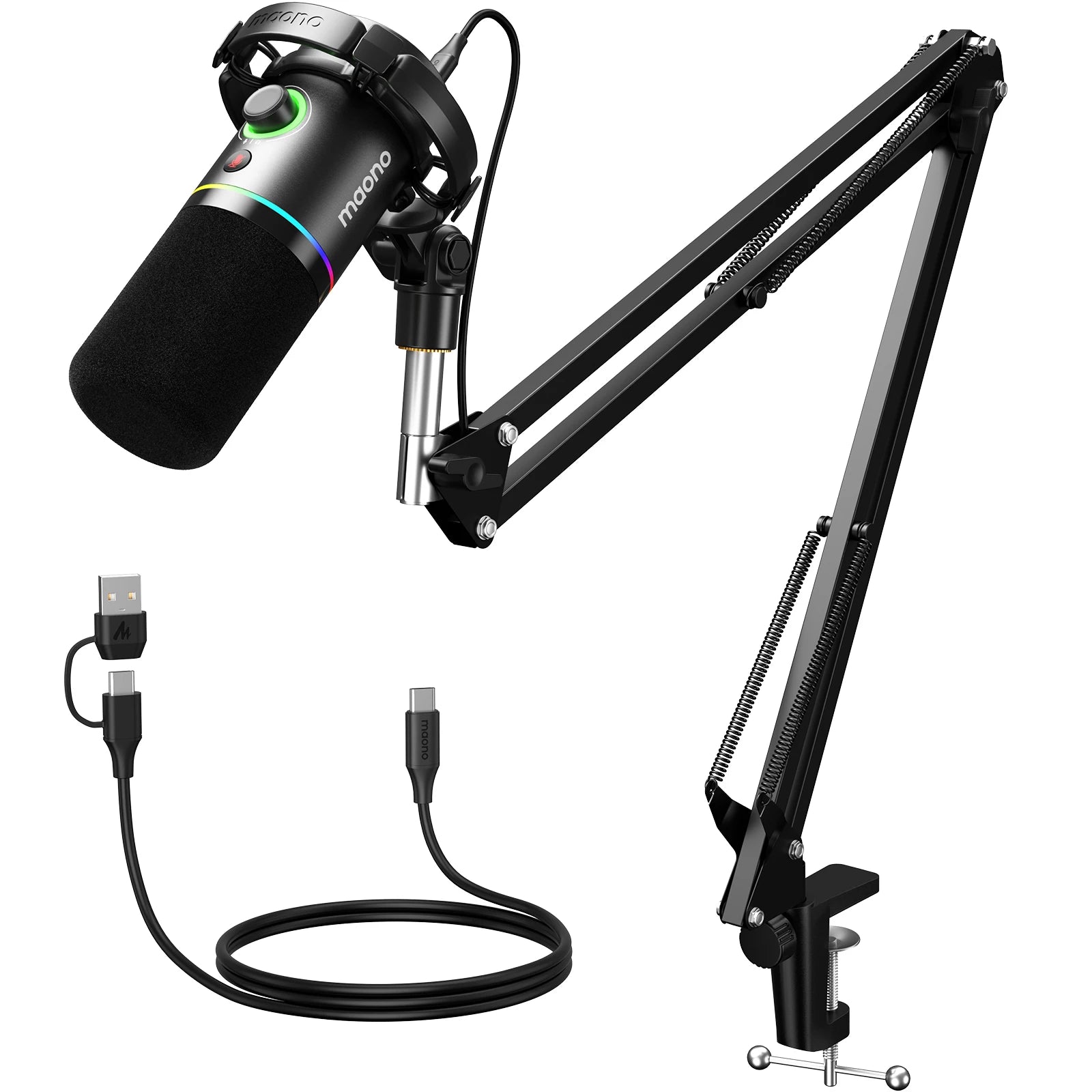 Maono PD200XS Dynamic Mic Dual-Mode Podcast Mic - RGB Nest