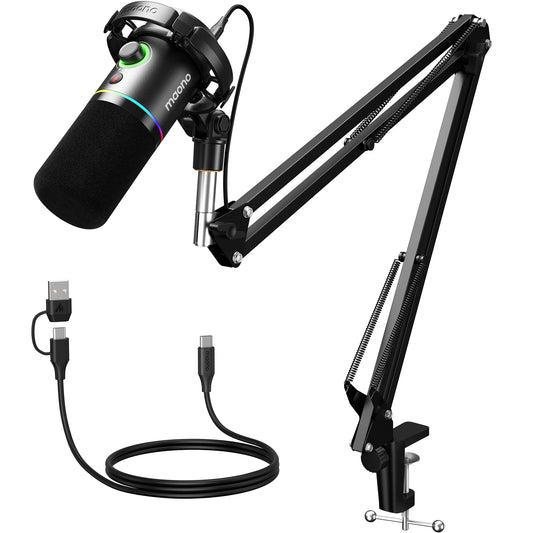 Maono PD200XS Dynamic Mic Dual-Mode Podcast Mic - RGB Nest
