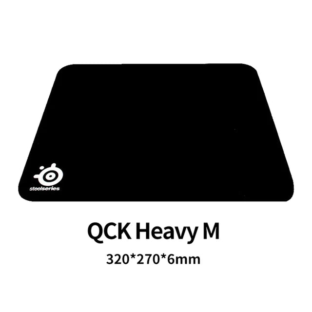 Black mouse pad with SteelSeries logo on a white background