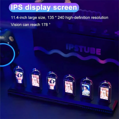 Display of multiple small screens with IPS display screen features highlighted.