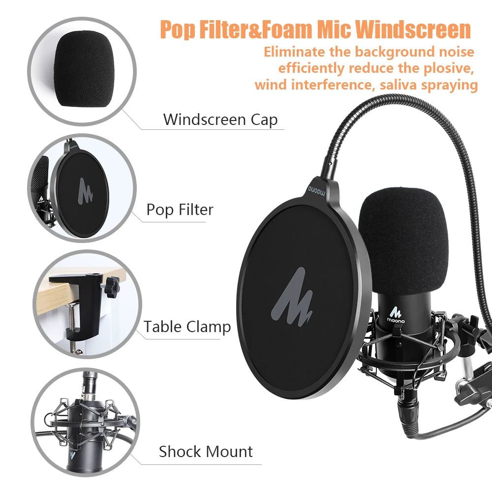 Maono XLR Studio Mic Kit - RGB Nest