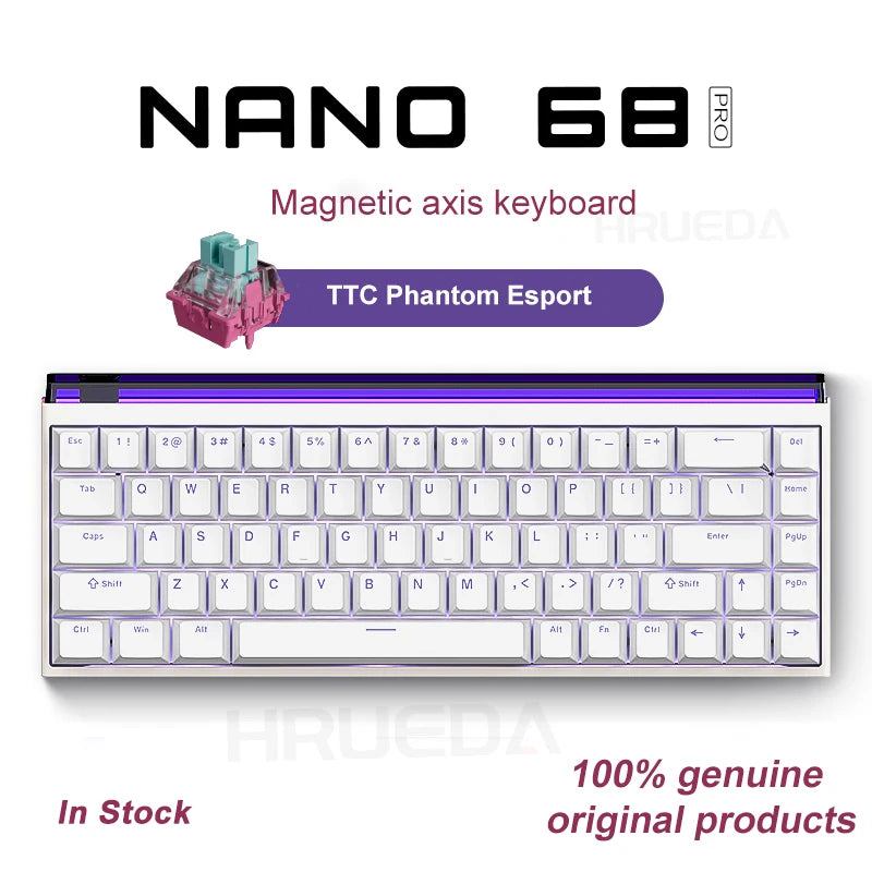 Mechanical keyboard with TTC Phantom Esport component on a white background