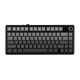 Black mechanical keyboard on a white background