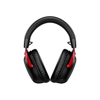 Black and red gaming headset on a white background